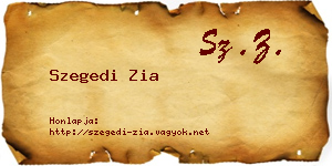 Szegedi Zia névjegykártya